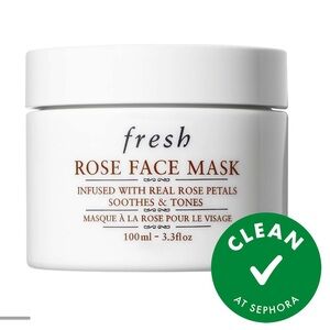 NEW IN BOX Fresh Rose Face mask soothing skin care with aloe Vera gel 1oz